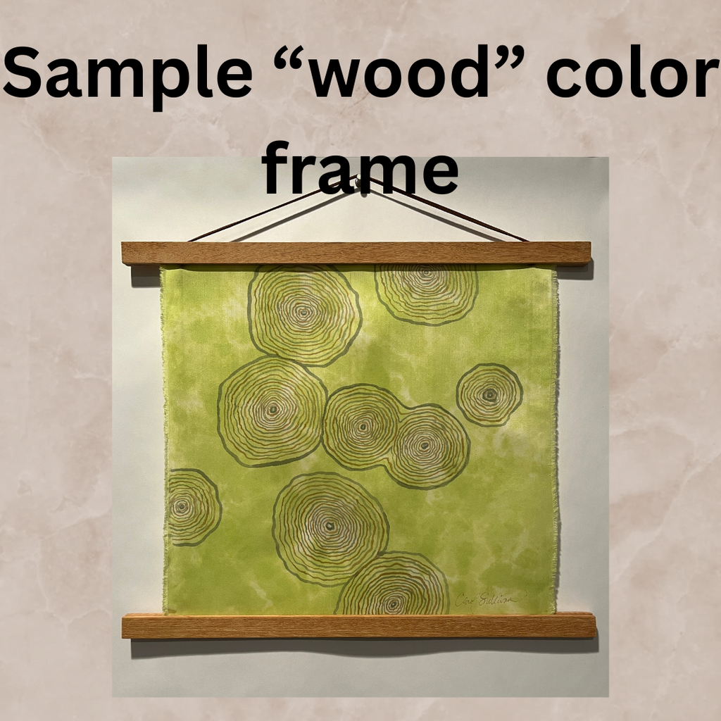 "Koi in Rainy Pond” - Hand-dyed Silk Wall Hanging  - $365