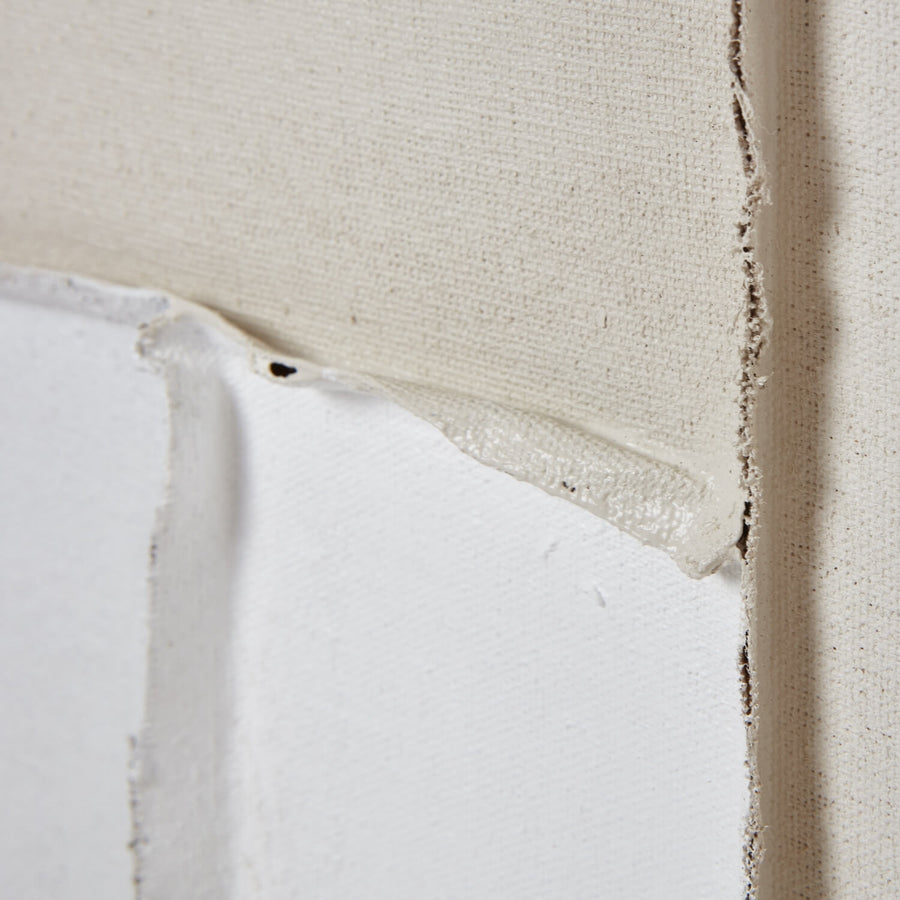 Minimalist abstract canvas art in neutral tones with champagne wood frame, perfect for modern interiors  by Sostter at brixbailey.com