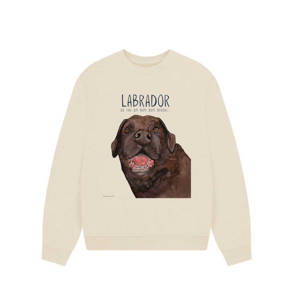 Will Sit for Snacks: The Chocolate LabradorOversized Sweatshirt