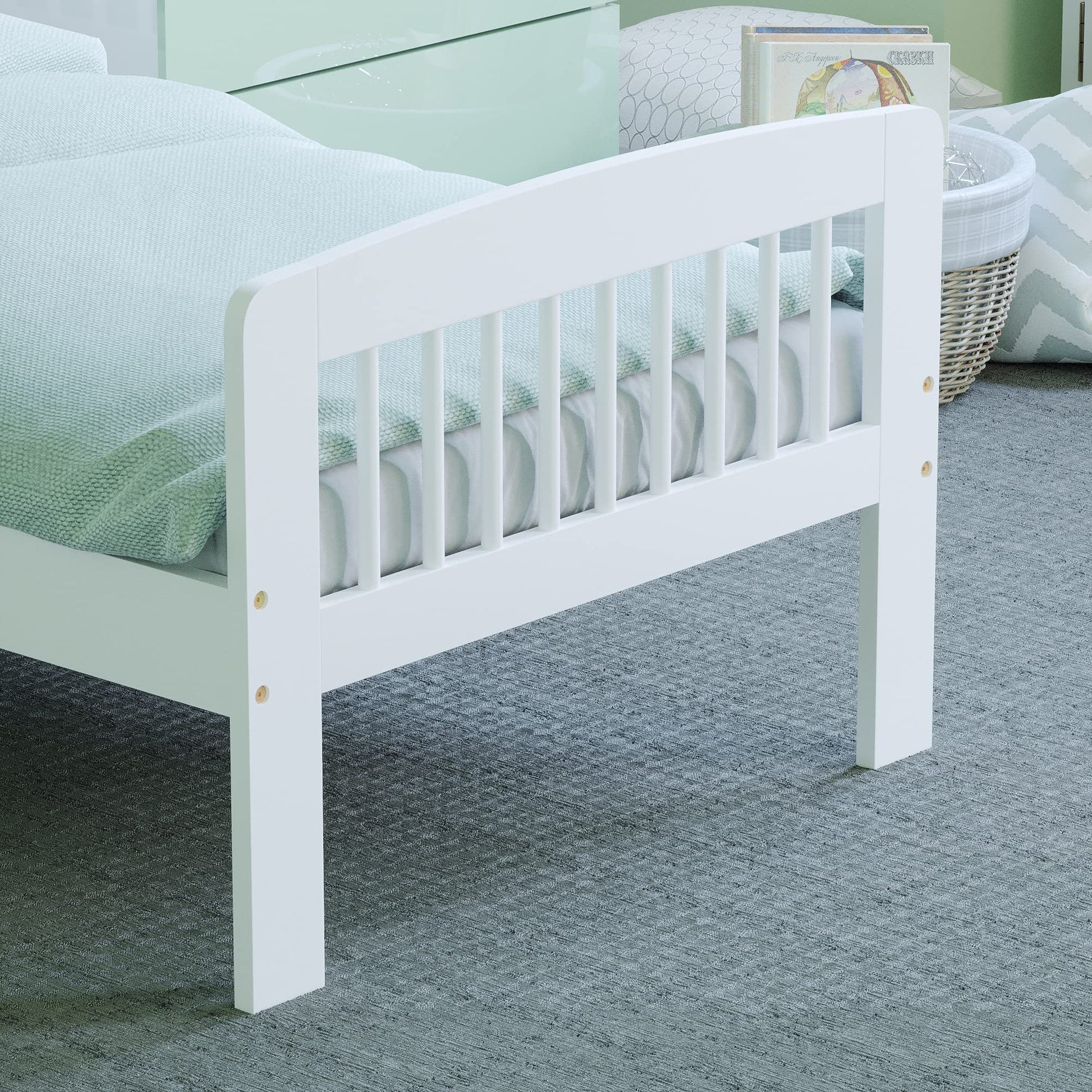 Scorpio Wooden Toddler Bed in White Pine