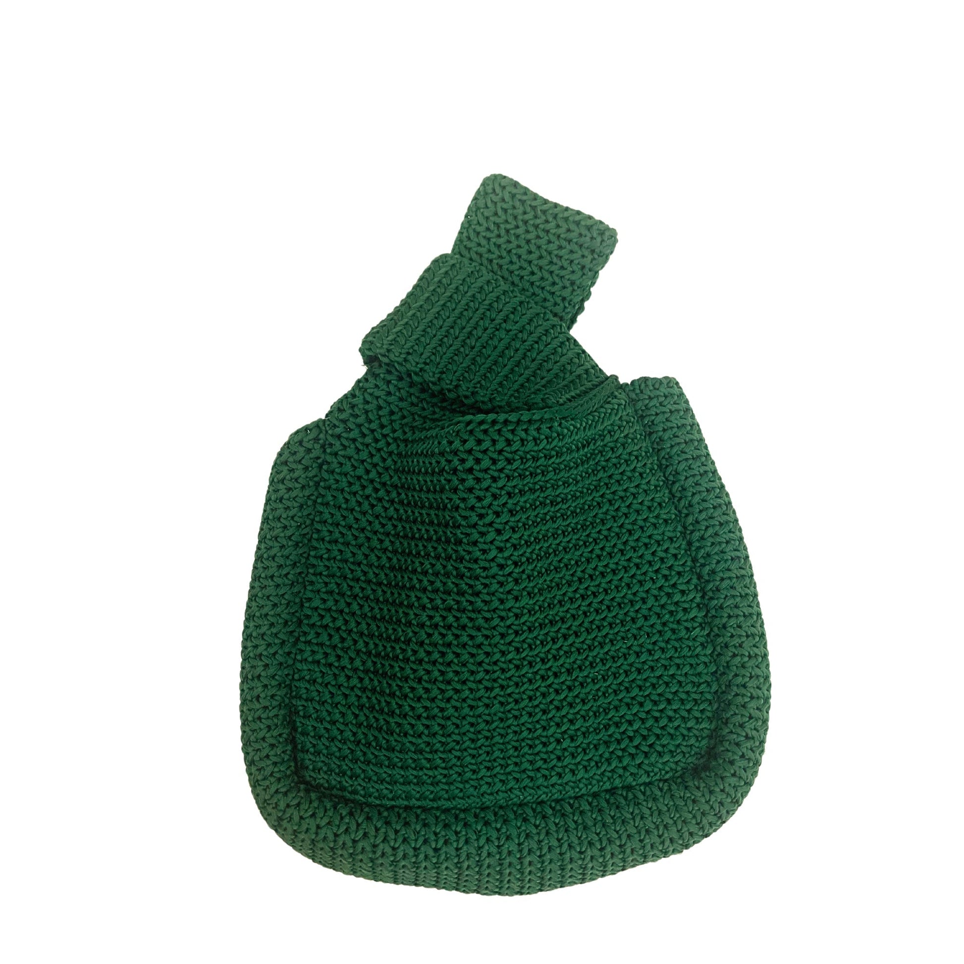 Emerald Knit Clutch with Double Handles