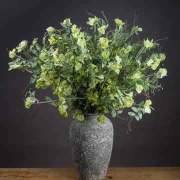 Lifelike artificial sweet pea trail with soft pastel blooms, 113cm long, for wedding decor or home arrangements  by Sostter at brixbailey.com