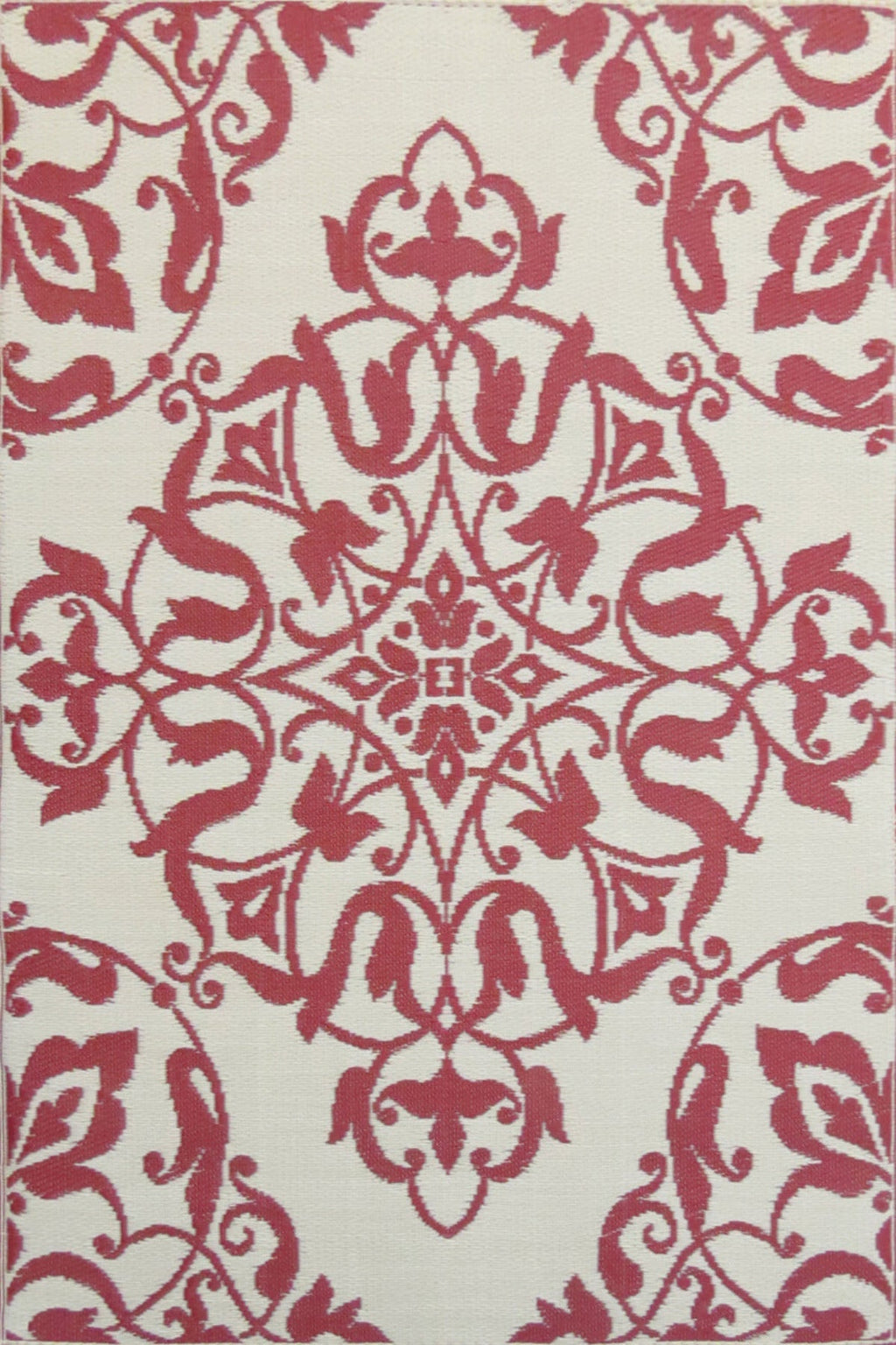 Wrought Iron Deep Red Outdoor Mat