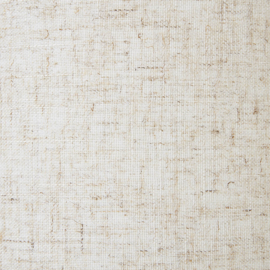 Small white wash wicker table lamp with bulbous base and linen shade, rustic brown tones for cozy home decor by Sostter at brixbailey.com