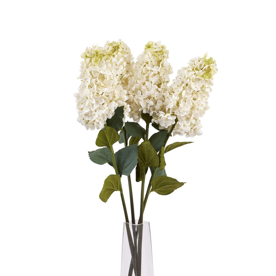 Off-white spear hydrangea faux bloom with pointed form, Recipe Collection, plastic stems, 88cm height, neutral floral decorby Sostter at brixbailey.com
