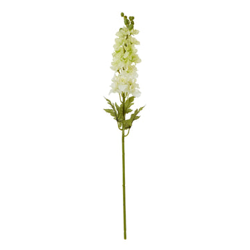 White Elatum Delphinium artificial flower stem, 78cm lifelike larkspur for cottage decor by Sostter at brixbailey.com