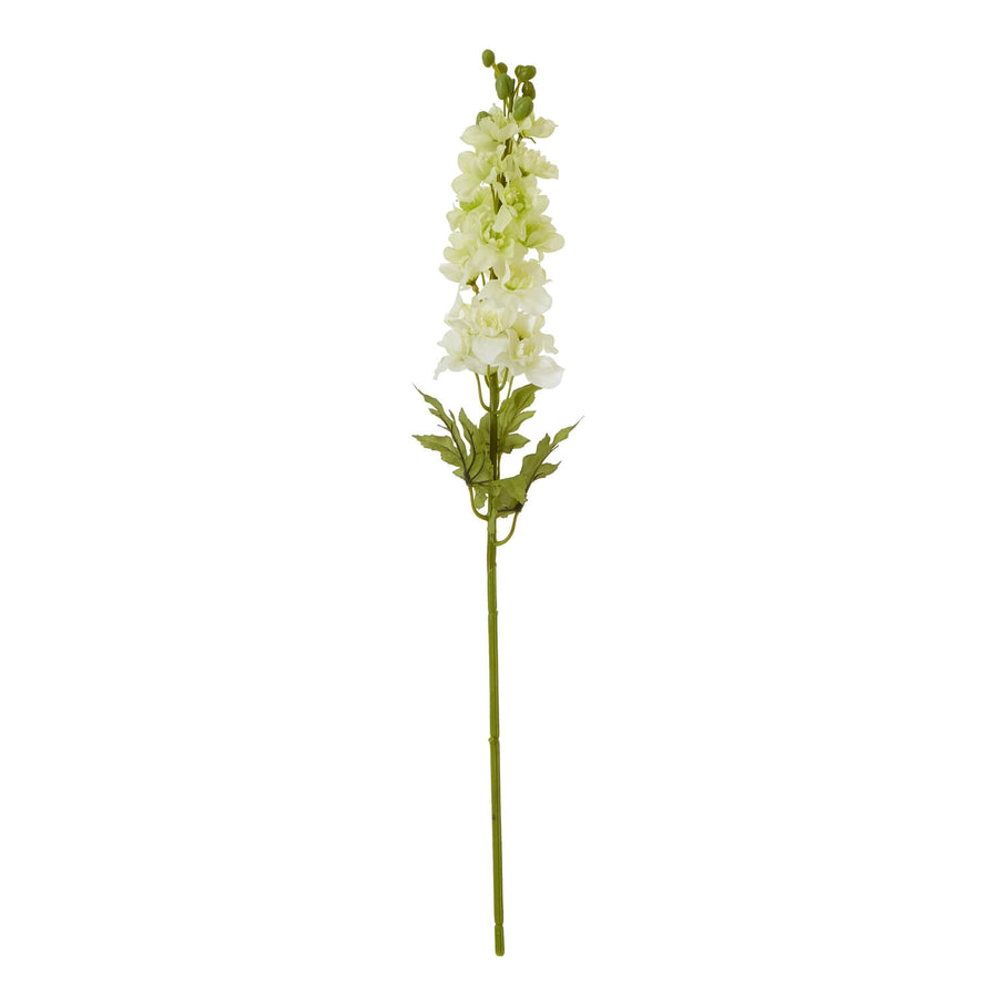 White Elatum Delphinium artificial flower stem, 78cm lifelike larkspur for cottage decor by Sostter at brixbailey.com