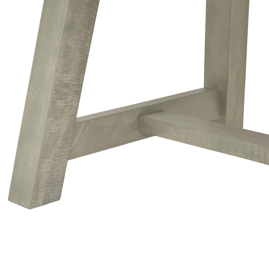 Saltaire rectangular dining table in grey-stained pine with curved edges, seats 6-8 by Sostter at brixbailey.com