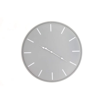 Large 80cm grey metal wall clock with minimalist design, perfect for modern or industrial decor by Sostter at brixbailey.com
