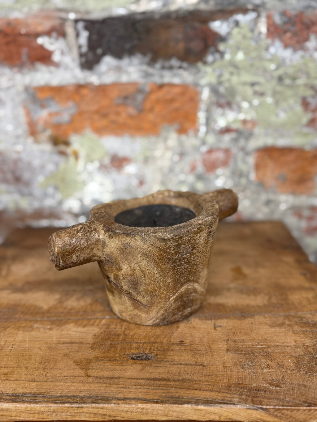 Rustic Wooden Candle Holder / Church Candle Stand / Reclaimed Farmhouse Decor DD