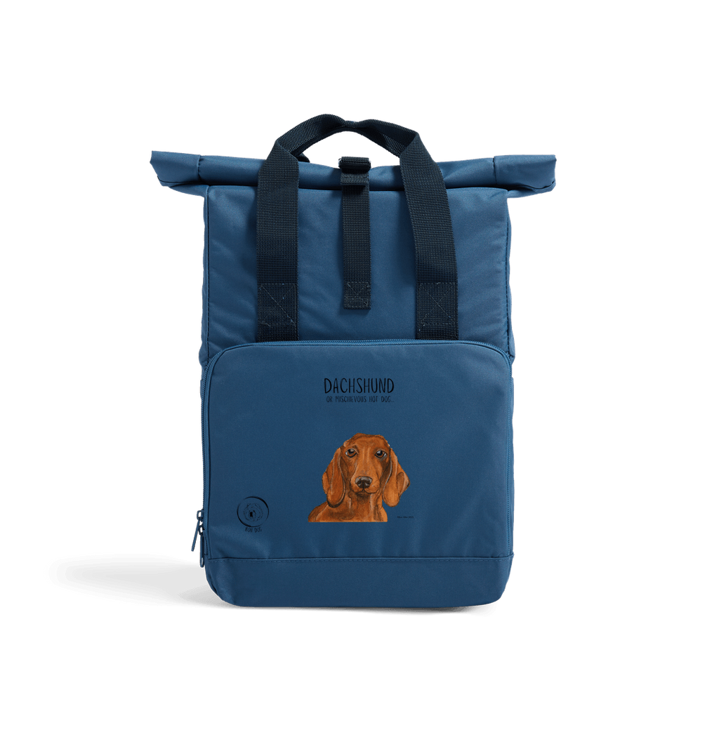 Dachshund Roll-Top Backpack – Small Dog, Big Adventure!
