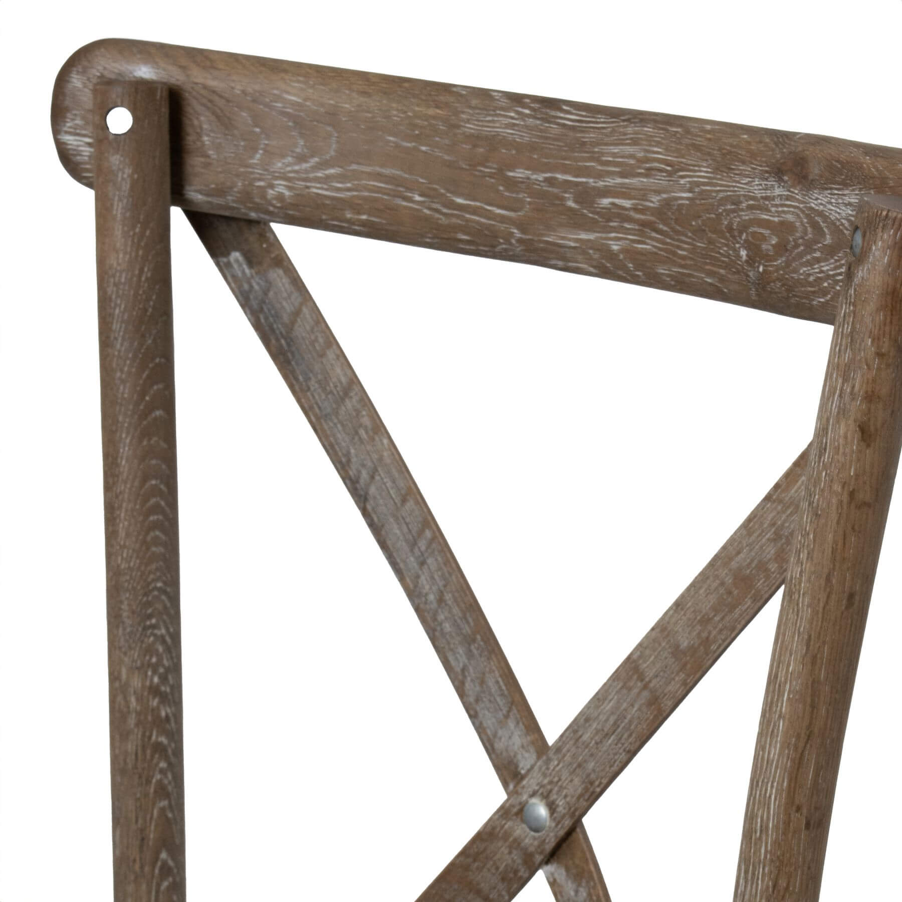 Light oak cross back dining chair with solid wood construction and ergonomic curved seat by Sostter at brixbailey.com