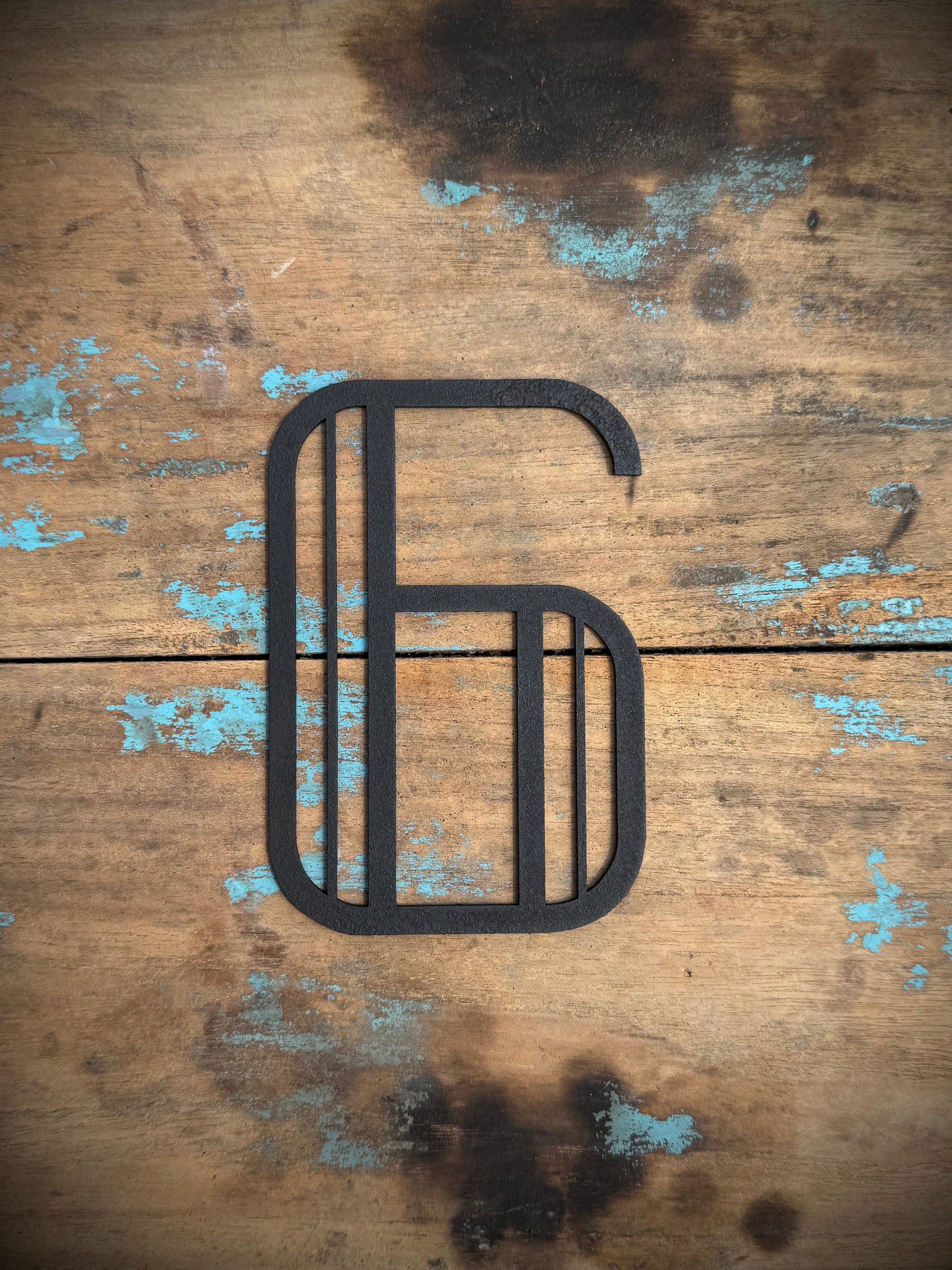 Black 5" or 12" Art Deco Metal Lettering A-Z 0-9