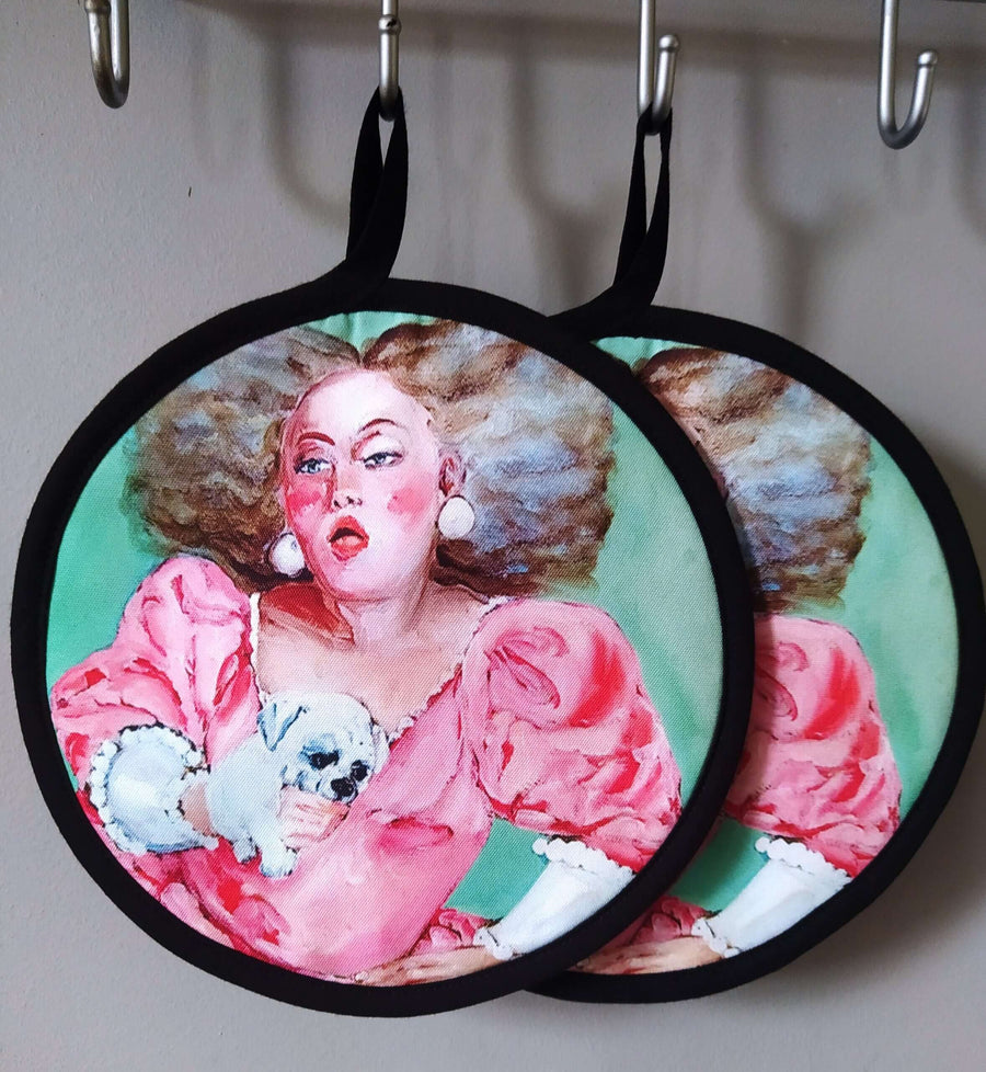 Meta-Absinthe Pot Holder – Handmade & Stylish Kitchen Art by Katrin Valgemäe at brixbailey.com