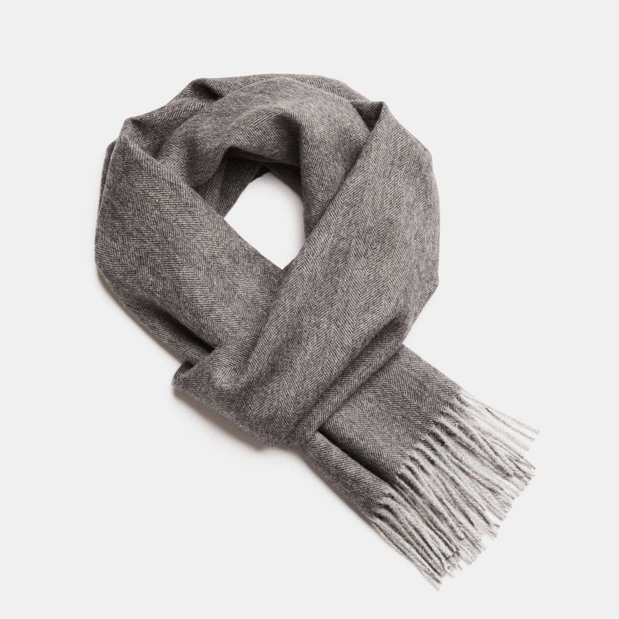 Exclusive Fishbone Baby Alpaca Scarf – Luxurious & Allergy-Free by Alpaka at brixbailey.com