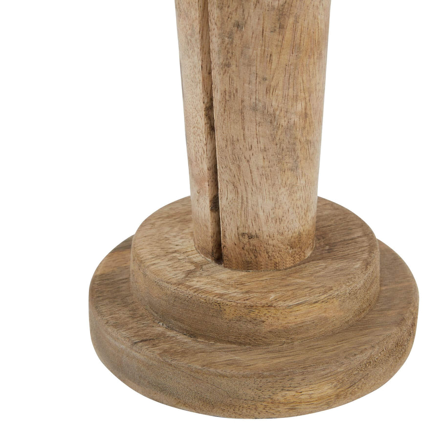 Handcrafted 60cm wooden nutcracker in rich brown, rustic elegance for holiday decor and year-round display. by Sostter at brixbailey.com