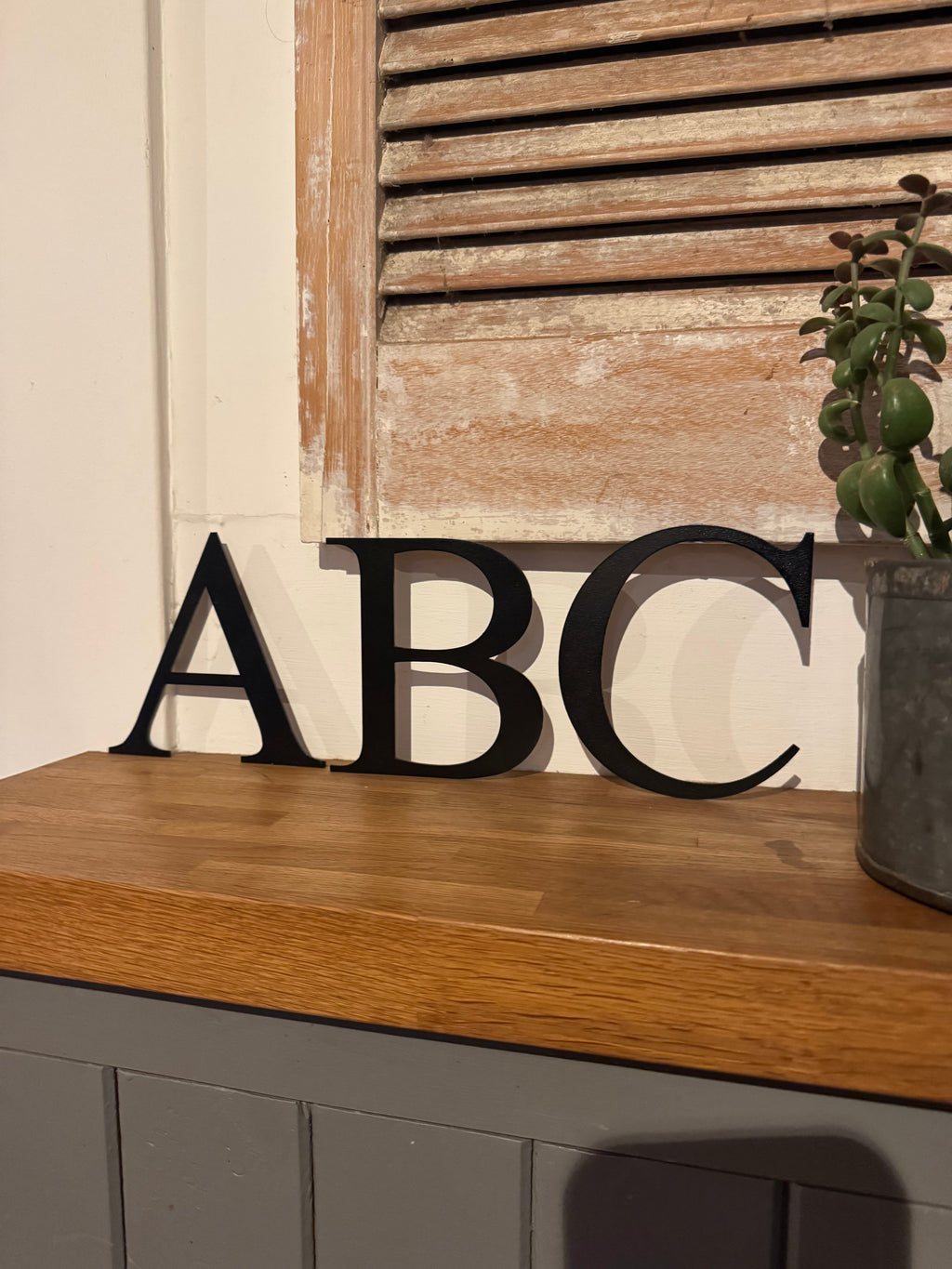 Rustic 5" or 12" Black Metal Classic Letters For  The Home And Garden
