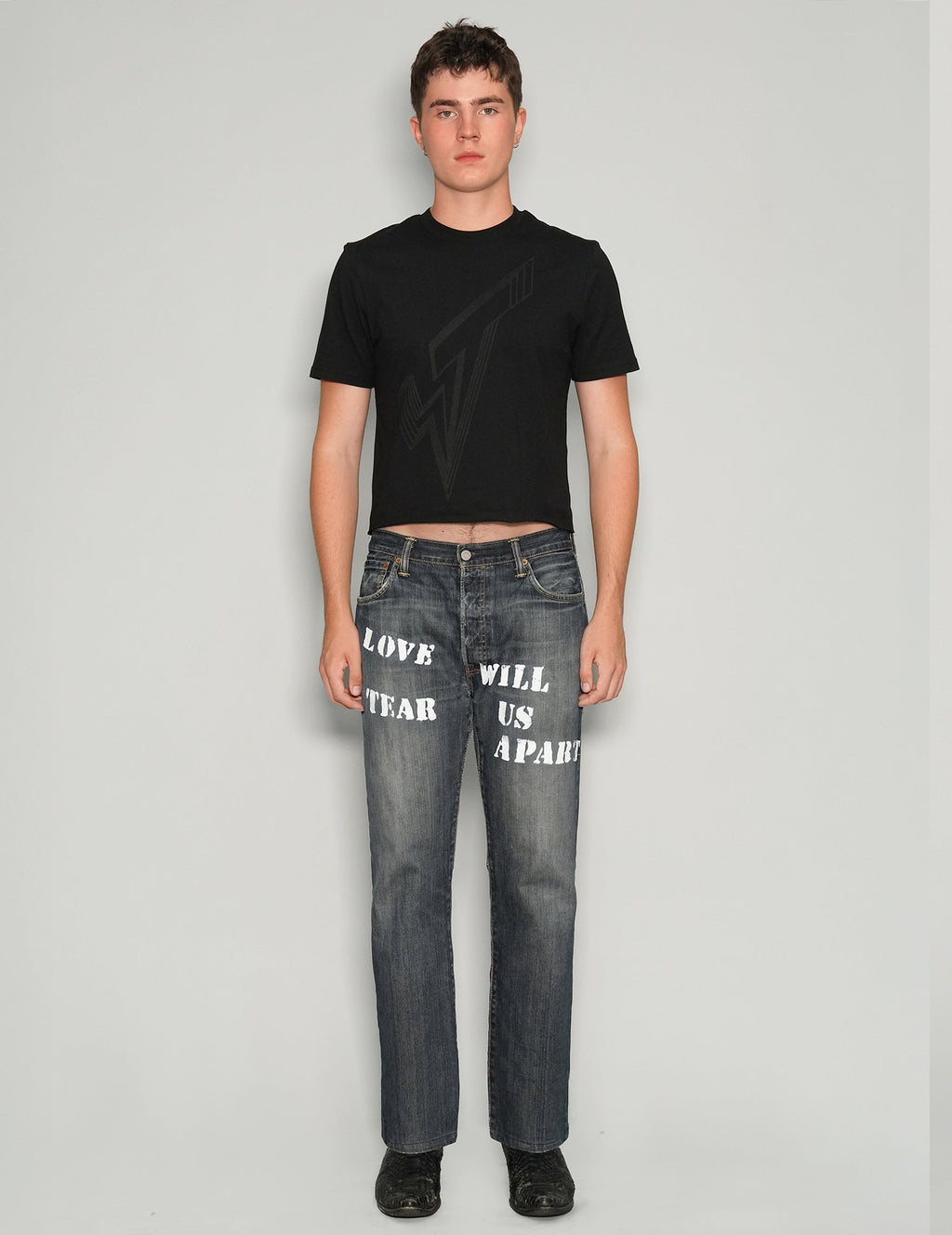 'Love Will Tear Us Apart' Jeans in Indigo