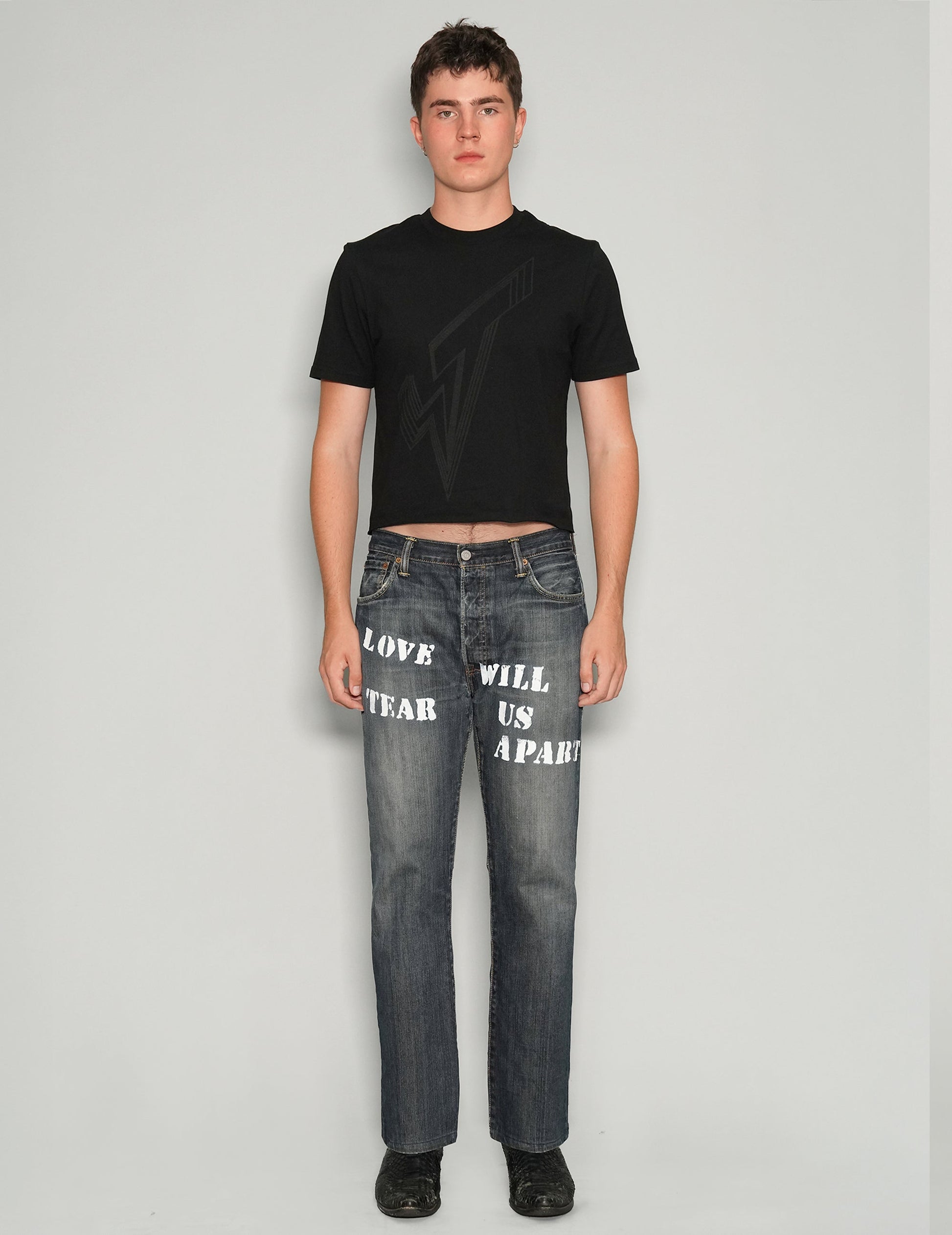 'Love Will Tear Us Apart' Jeans in Indigo