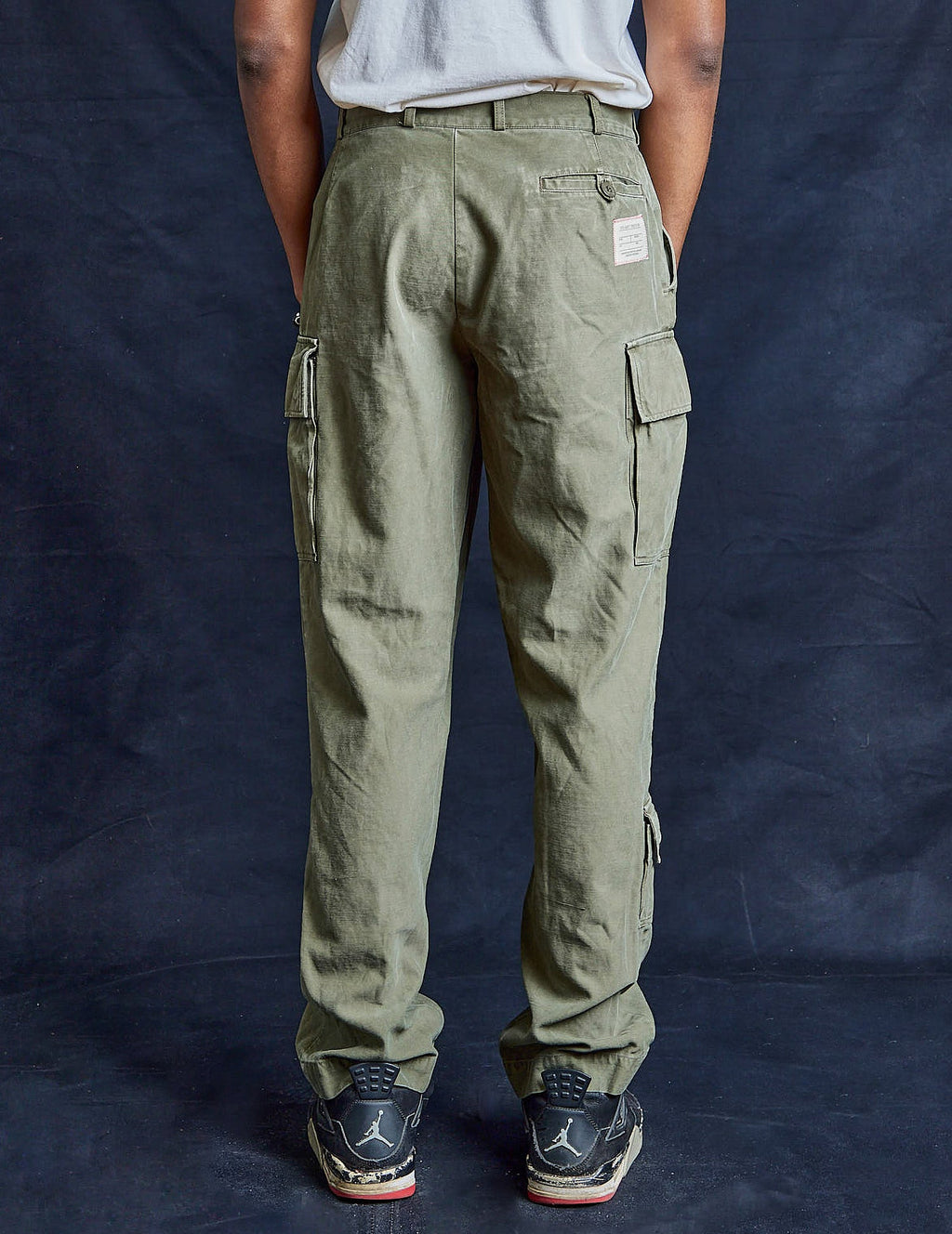 Olive Khaki Cargo Trousers