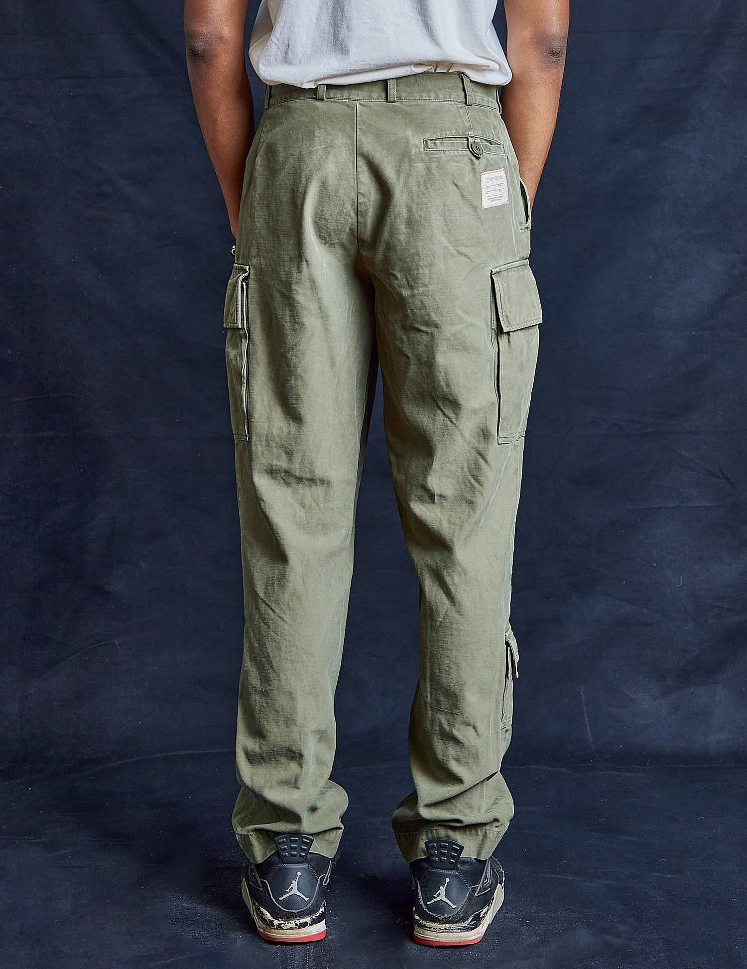 Olive Khaki Cargo Trousers