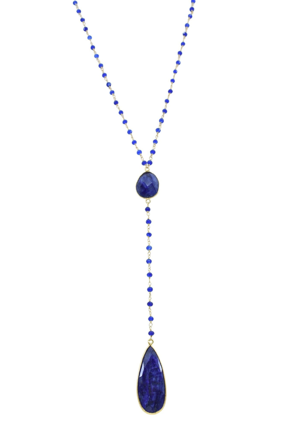 Diana Montecito Sapphire Necklace with Drop