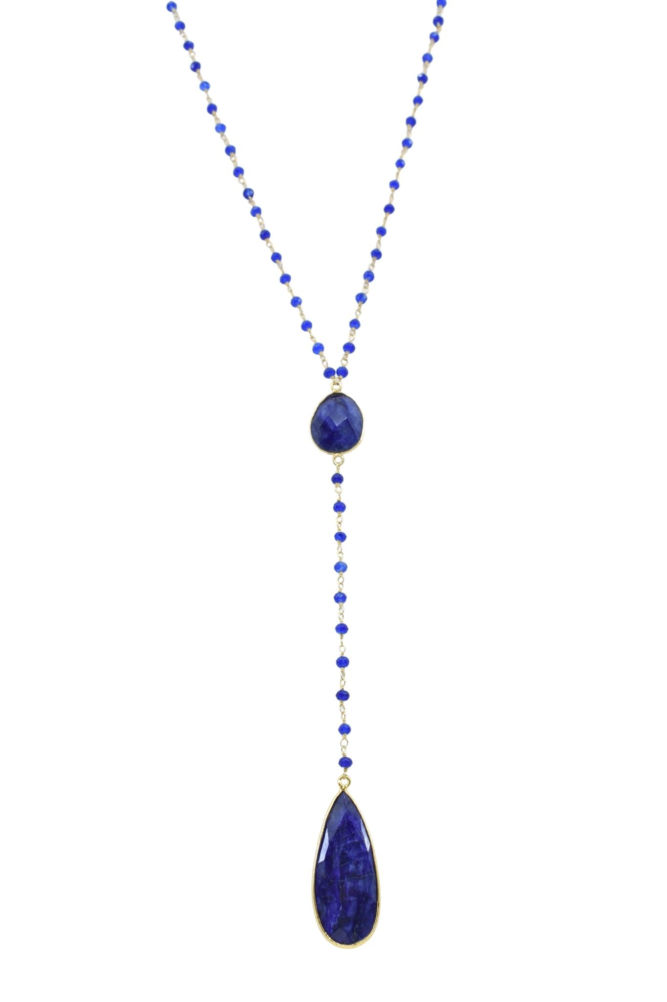 Diana Montecito Sapphire Necklace with Drop
