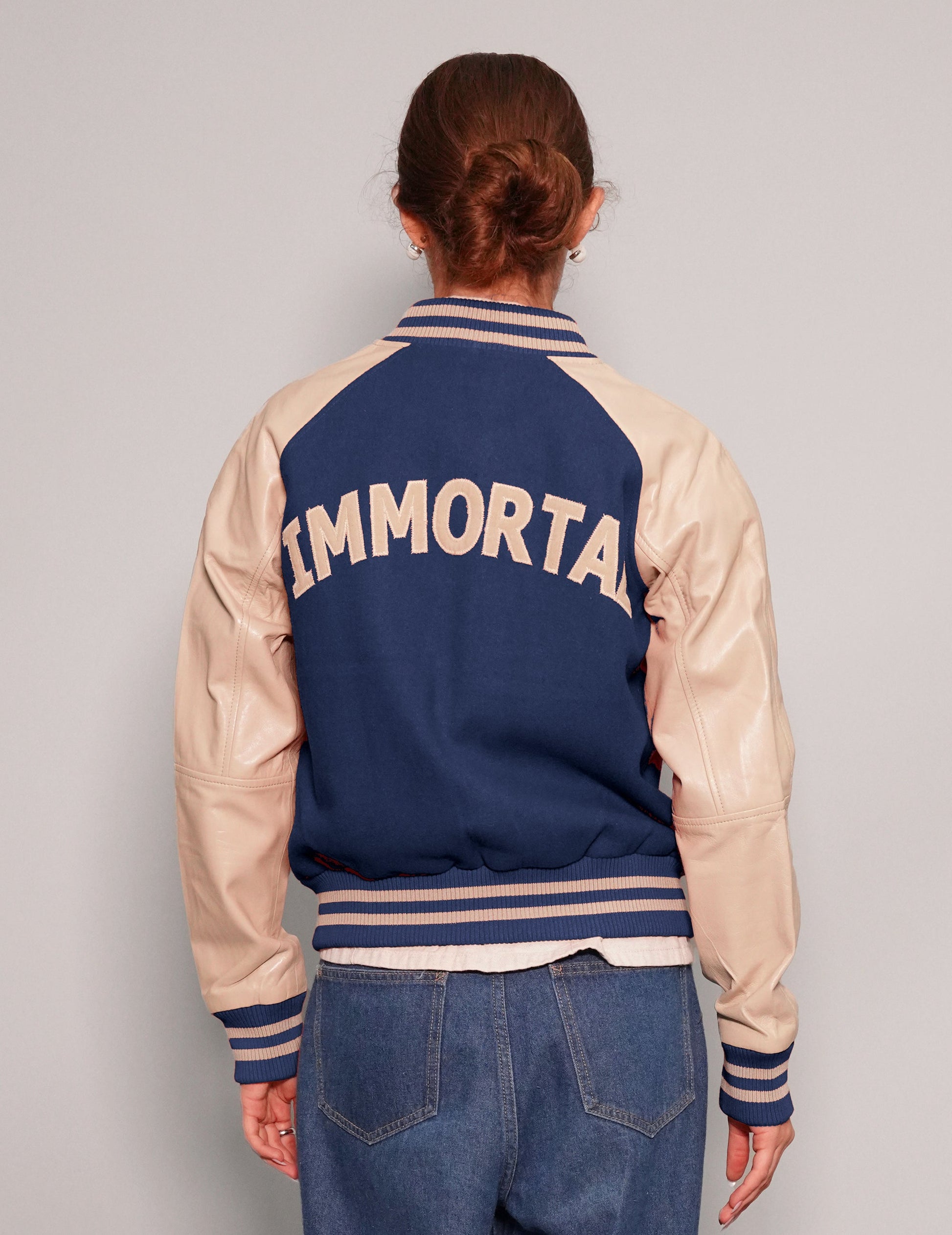 IMMORTAL Varsity Bomber Jacket - Blue