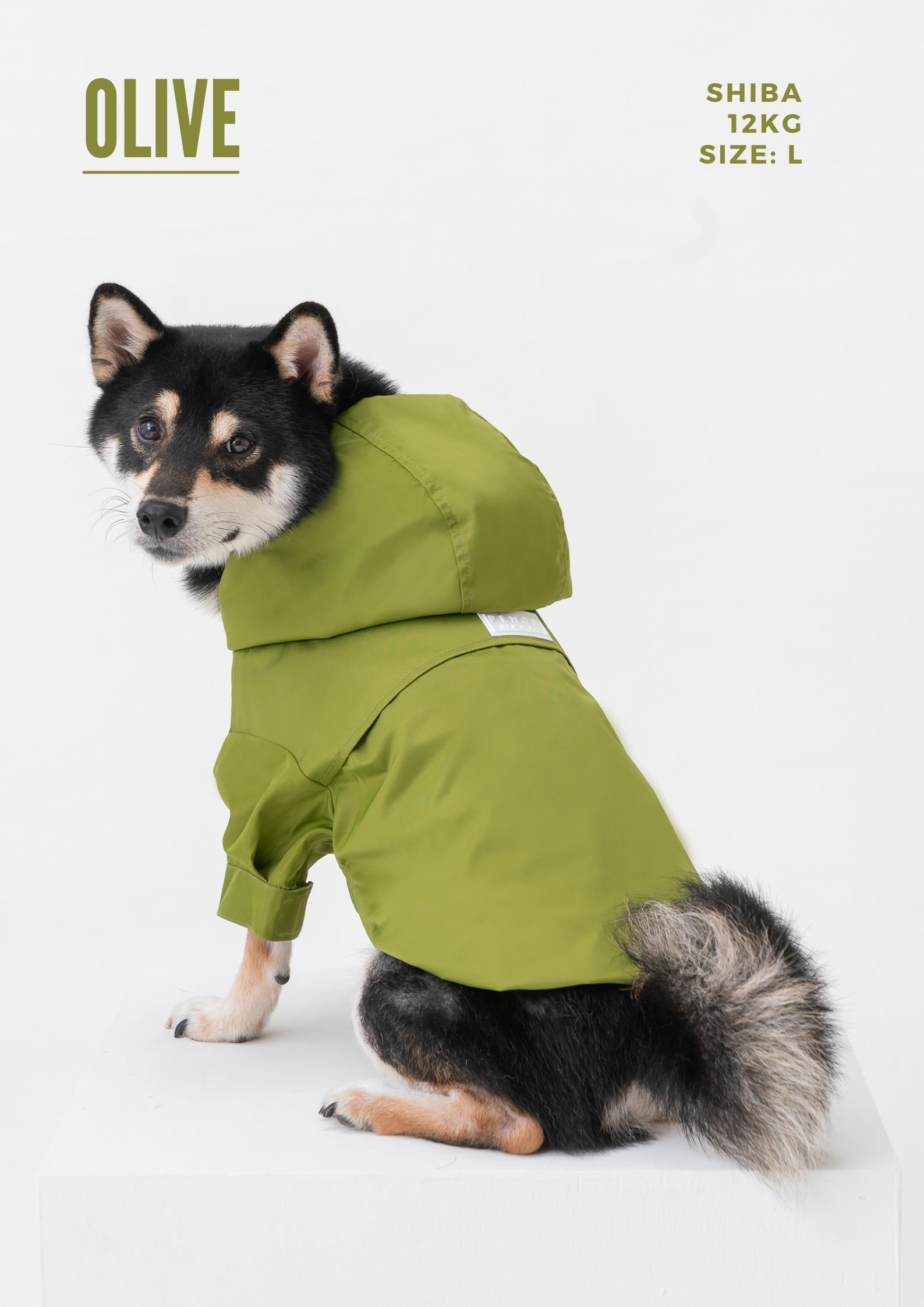 Tribeca Adjustable Velcro Raincoat for Dogs in Egg Yolk