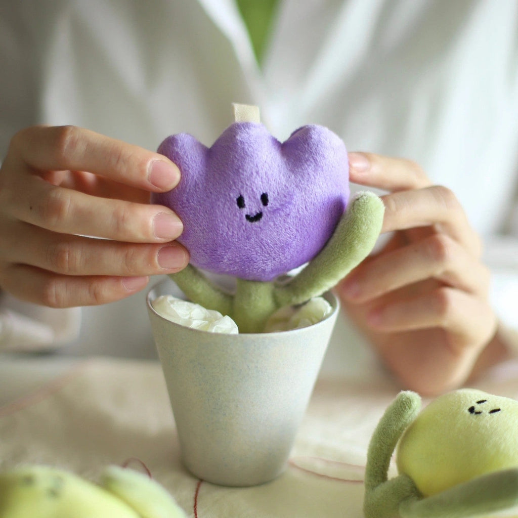 Spring Tulip Bag Charm in White