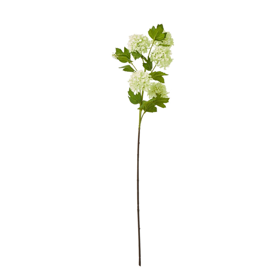 Lifelike green snowball viburnum faux floral spray, 30-inch artificial branch for home decor by Sostter at brixbailey.com