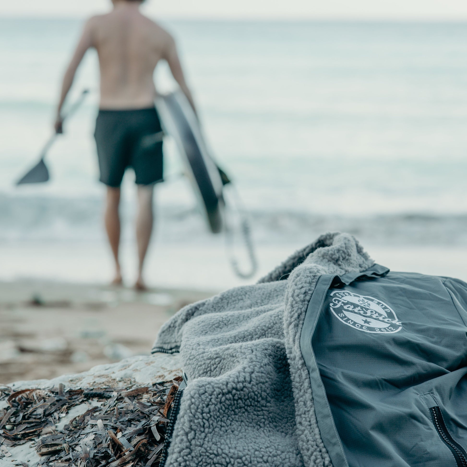 Waterproof Changing Robe with Free Beanie in Recycled Fleece