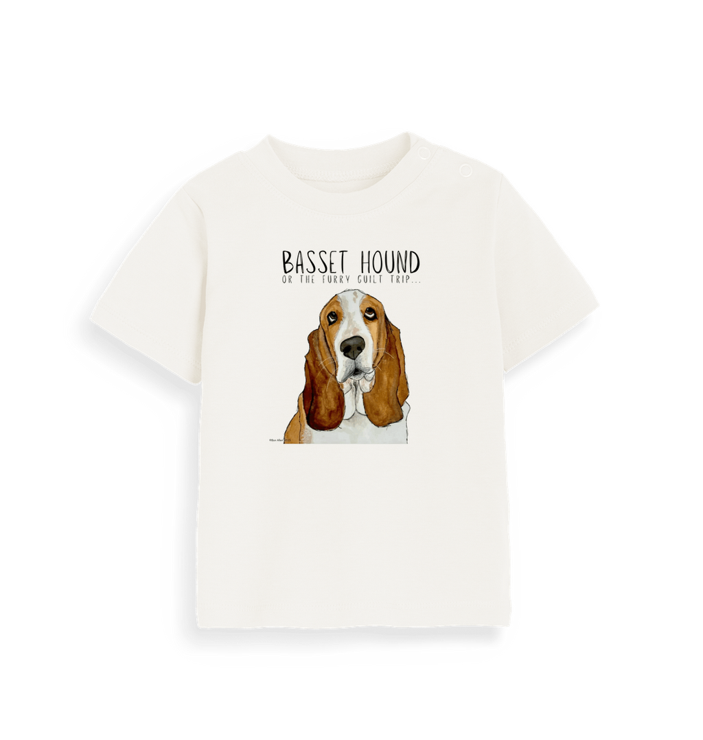 Basset Hound Baby T-Shirt: The Cutest Guilt Trip for Your Little One!