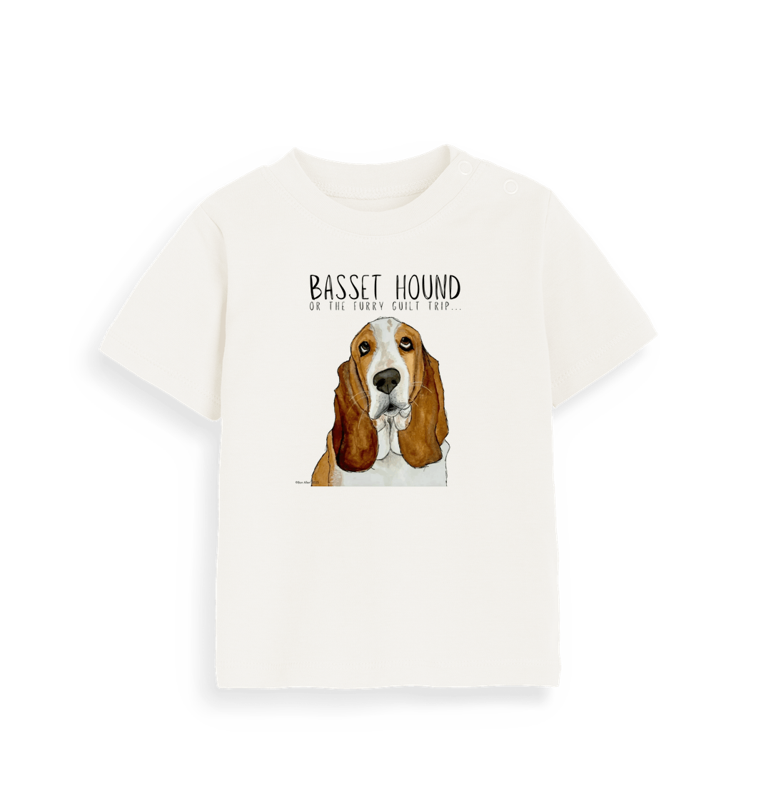 Basset Hound Baby T-Shirt: The Cutest Guilt Trip for Your Little One!