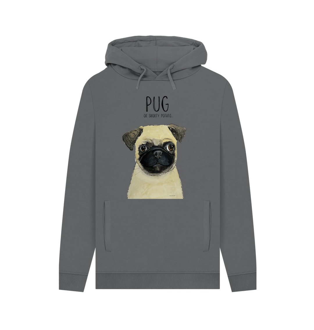 Pug or Snorty Potato? Men's Hoodie – Cozy, Funny, & Pug-tastic!