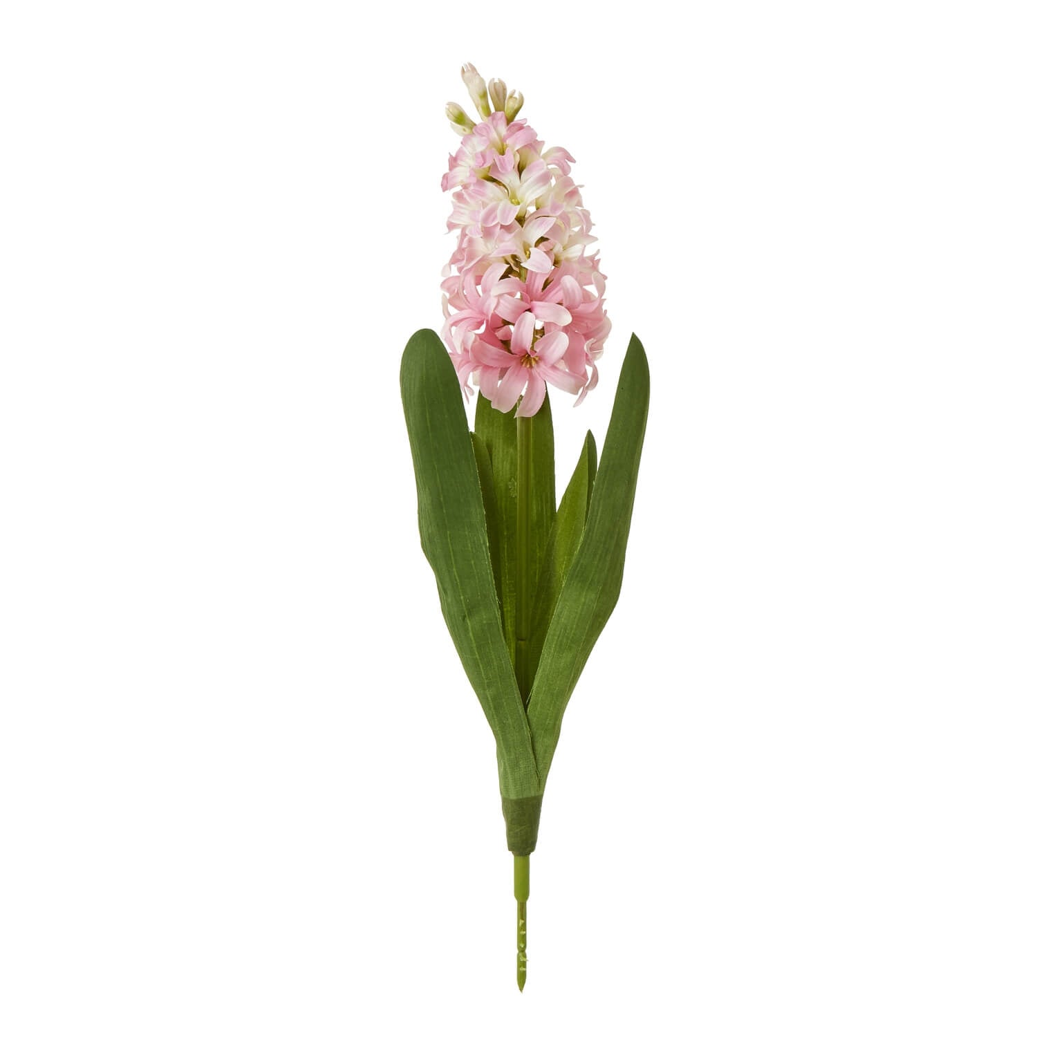 Lifelike pink hyacinth faux stem, soft blush blooms, 44cm tall, realistic plastic floral decor for vases or arrangements by Sostter at brixbailey.com