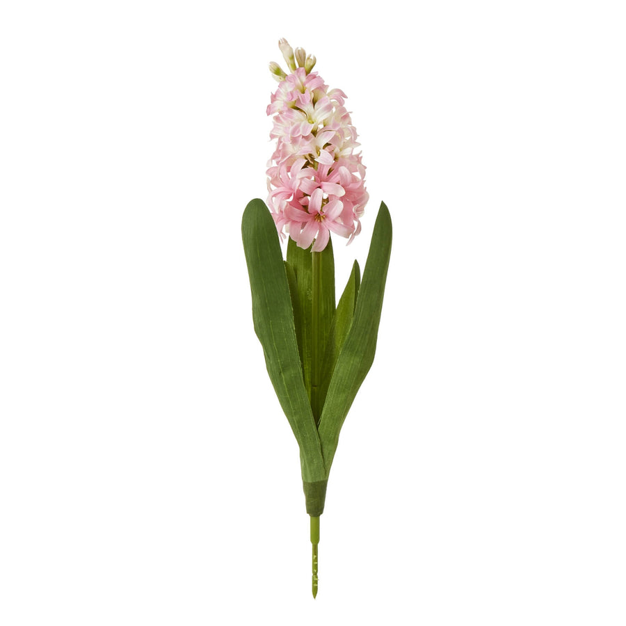 Lifelike pink hyacinth faux stem, soft blush blooms, 44cm tall, realistic plastic floral decor for vases or arrangements by Sostter at brixbailey.com