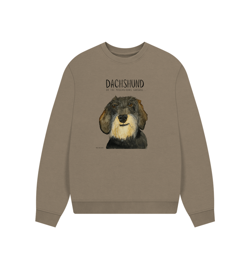 Comfy, Cozy, & Cute: The Wire Haired Dachshund Oversized Sweatshirt"