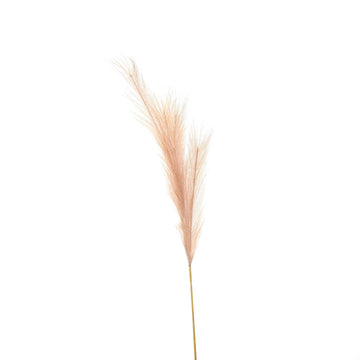 Premium plastic pampas grass stem, 85cm tall, neutral-toned feathery plumes for boho or minimalist home decor by Sostter at brixbailey.com