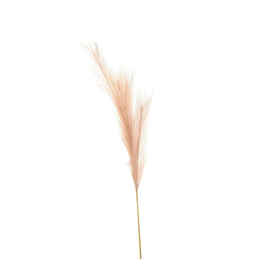 Premium plastic pampas grass stem, 85cm tall, neutral-toned feathery plumes for boho or minimalist home decor by Sostter at brixbailey.com