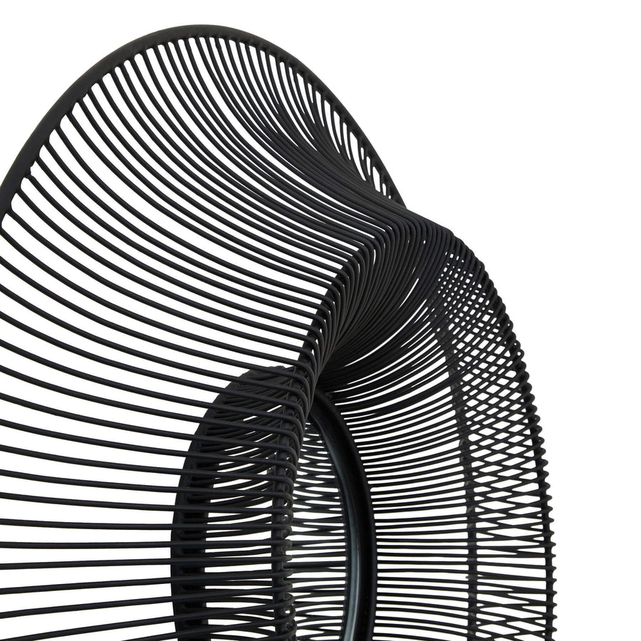 Black wire-framed mirror with sleek matte finish, modern industrial design, 61cm square, glass and metal construction. by Sostter at brixbailey.com