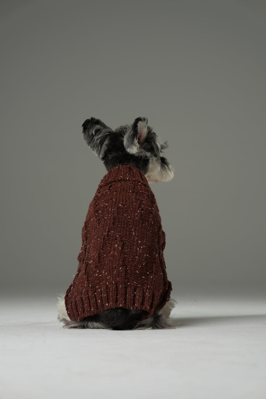 Glacier Pet Sweater in Burgundy