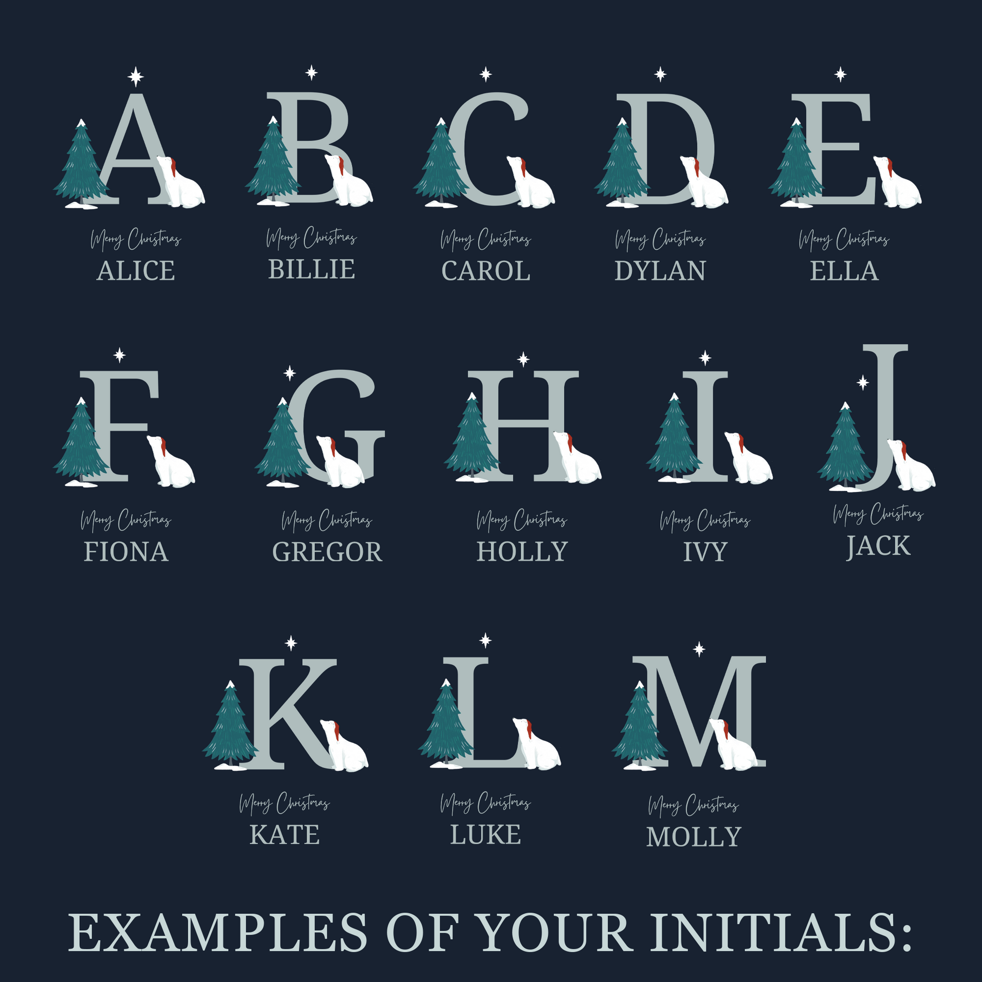 Personalised Christmas Stocking Make A Wish Design