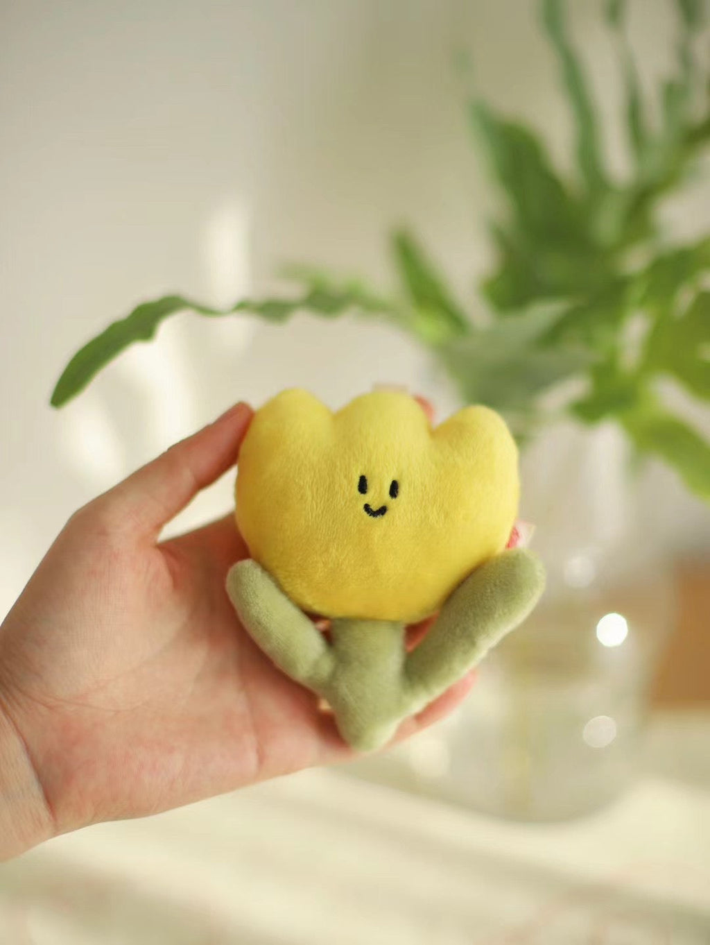 Spring Tulip Bag Charm in White