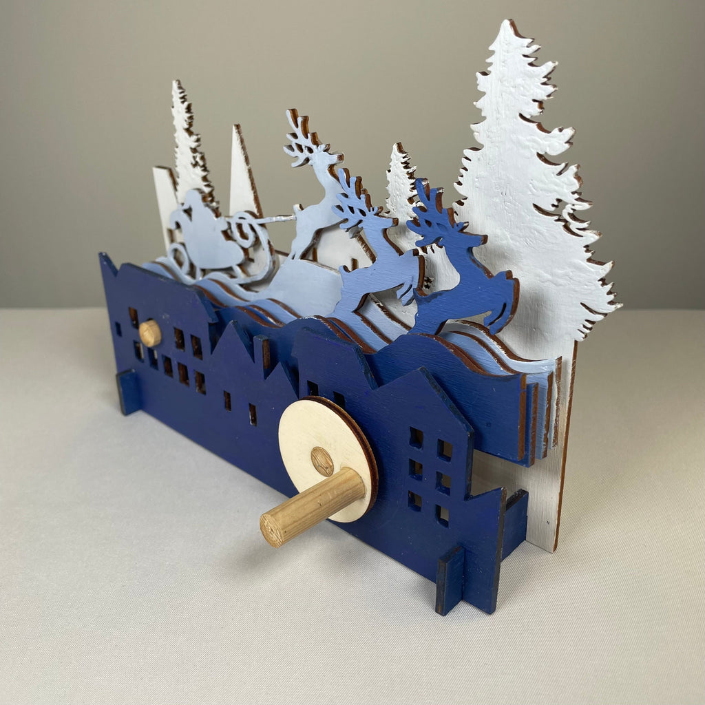 Mechanical Santa Sleigh Model - Flatpack Model Kit by Curious Rabbit ®