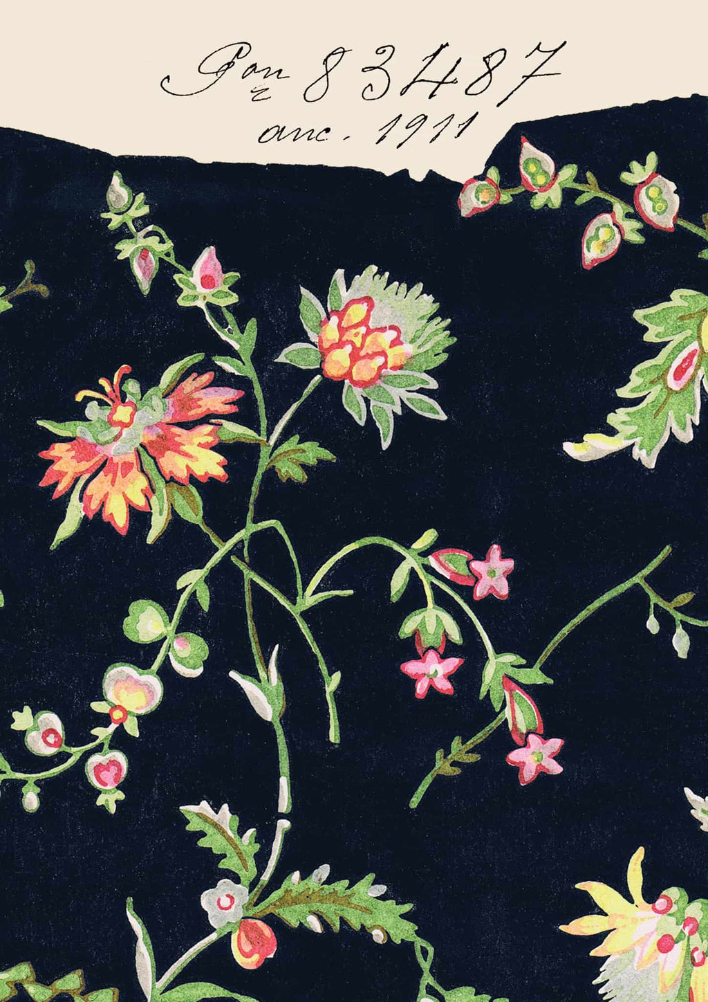 No.016 - Midnight Blooms - Vintage Archive Poster Prints