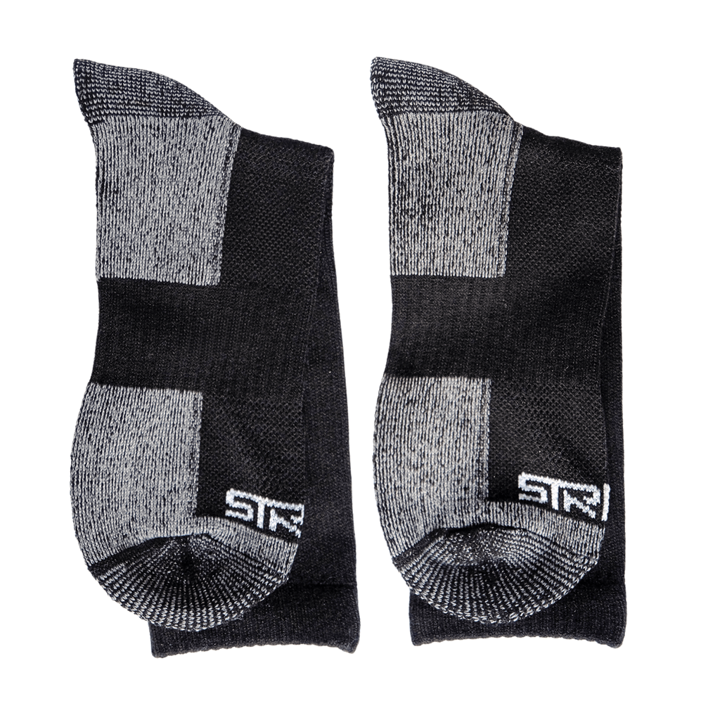 Black Merino Wool Hiking Socks for Winter Trekking