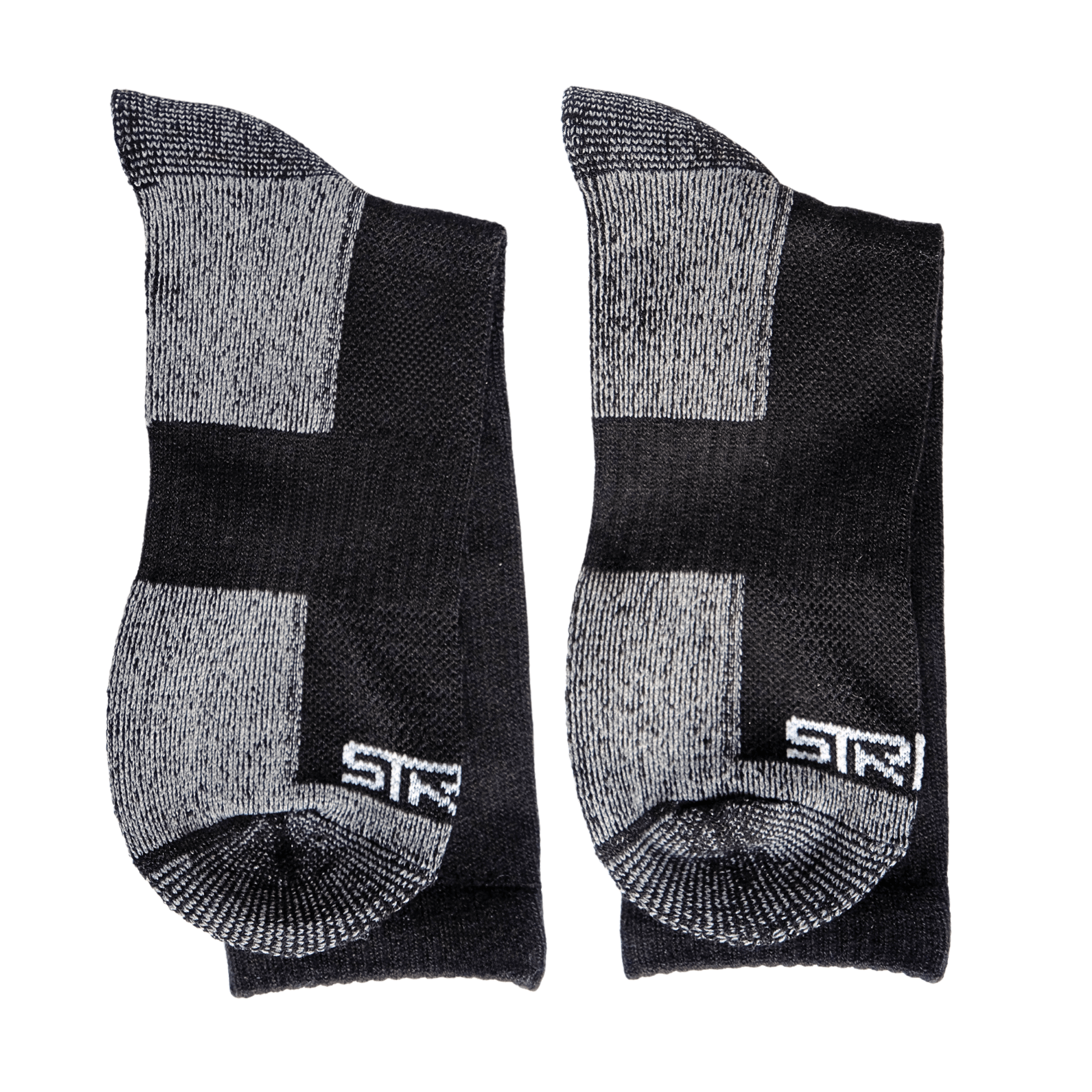 Black Merino Wool Hiking Socks for Winter Trekking