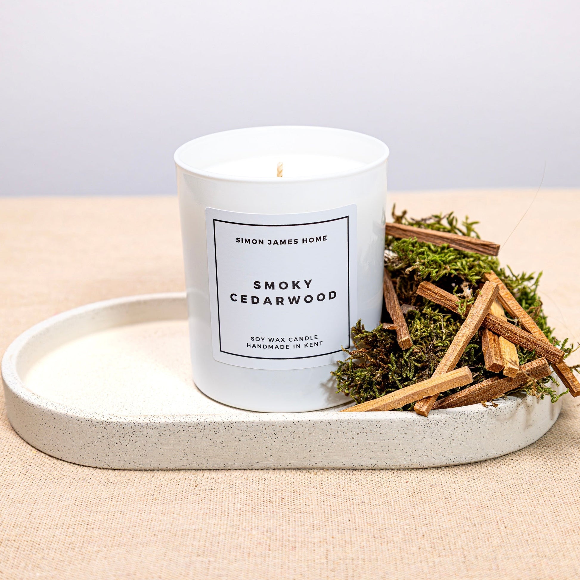Smoky Cedarwood Handmade Soy Wax Candle