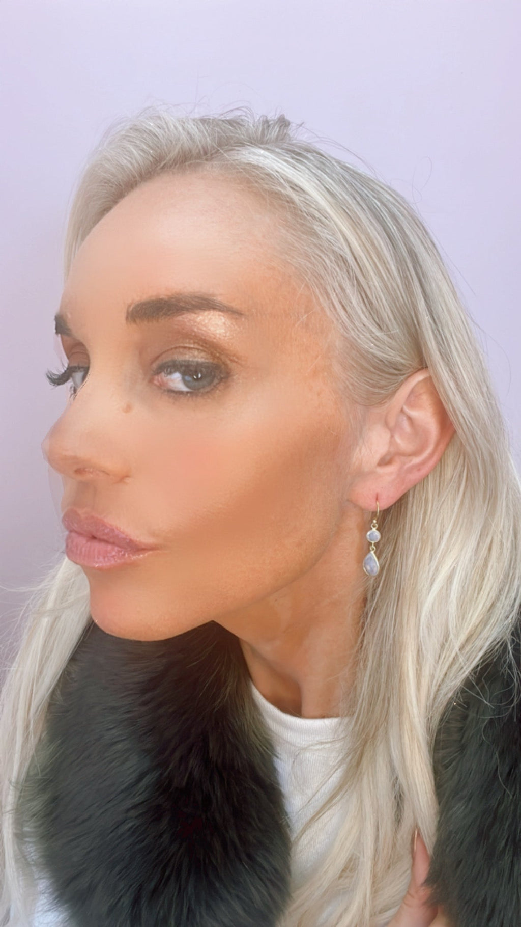 Opalite Pear Drop Earrings